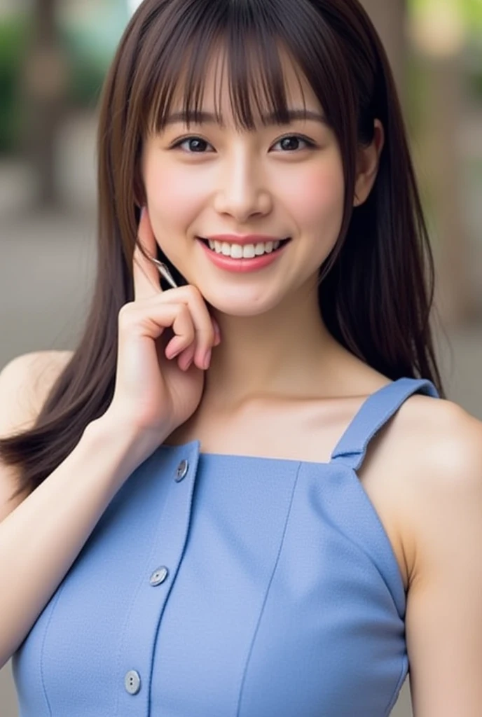 One Girl,Beautiful Model , Instagram (photoRealistic, High resolution:1.4), ((Puffy eyes)), View your audience, , whole body (8K, RAW Photos, Highest quality, masterpiece:1.2), (Realistic, photo-Realistic:1.37),(Sharp focus:1.2), Professional Lighting, Photon Mapping, Radio City, Physically Based Rendering, (Realistic skin:1.2),( ), View your audience, (Medium Hair:1.5),, Purple eyes, (Silver Hair:1.1),bangs, (Park Background:1.4), alone, Realistic,(masterpiece:1.4),(Highest quality:1.4),(Shiny skin),Stylish girl,Compensate,smile(skinny,Mouth closed,shy :1.3) , shoulder,Full Color:1.1),whole bodyショット,Sleeveless,jeans,Medium Bust,Sexy pose ,