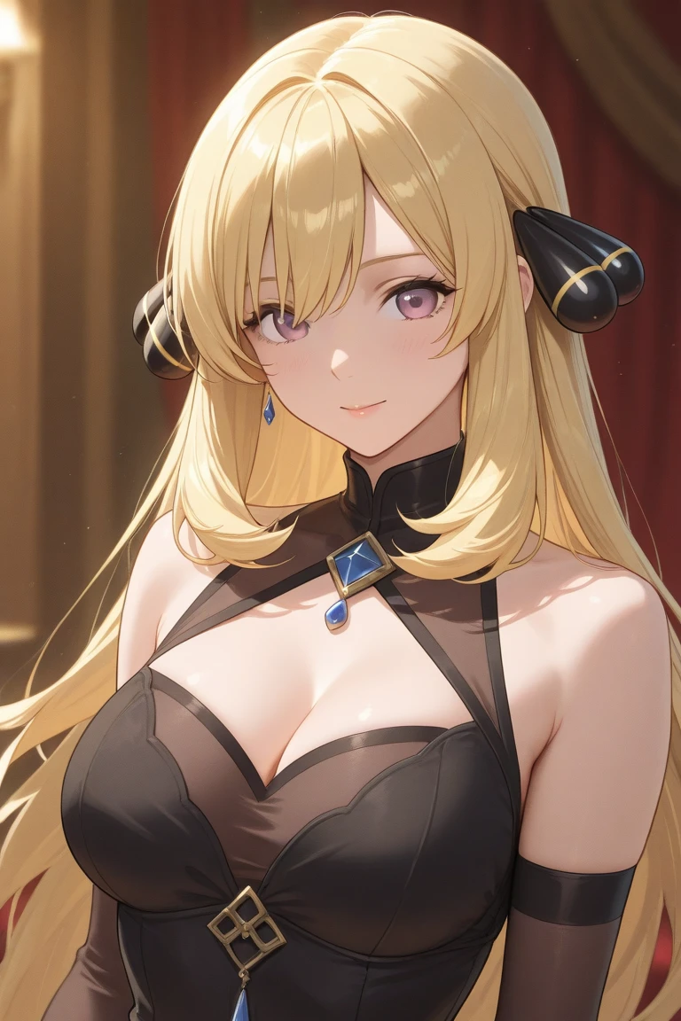 One Woman、Blonde Hair、long hair、Hair between the eyes、Blue Eyes、Braid、One piece swimsuit、Big Breasts、Huge breasts、Areola contour、Nipple Contour、Upper Body、Front view、△ Mouth、Are standing、Simple Background、
