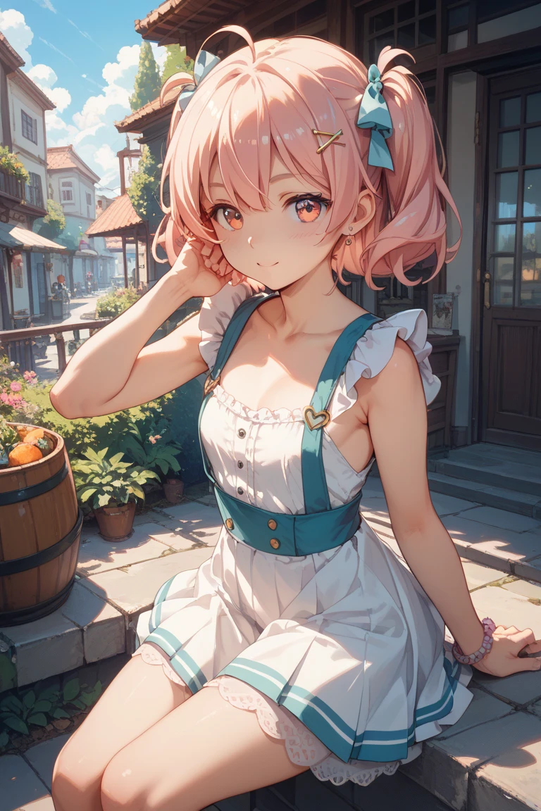 BBQ stand,All kinds of food,Kebabs,MarketaB,Hold the lightning rod,Shoot lightning forward,Many lightning bolts,Harry Potter magic hat,Ancient oil lamps,Flame shooting,(Shirtless:0.9)、(Naked:0.5)、(huge tit)、Skin type、Fine hairs、Radiant skin、Drunken、luminous(Shirtless:0.8)(Bandeau:0.1)、(Lift one foot:0.1)、 huge tit、Blush、(Small tattoos)、Slightly drunk、(Background with:Jungle lion monkey elephant:0.4)、(goddes:0.8)、(s girl:0.7)、Water-colored eyes、Long eyelashes、(Cute marks on the face: 1.2),(dog teeth:0.8),,(ssmile:0.5)(Blush:0.7),(Hair:0.4),(short:0.8),(Black and brown hair:0.5)(White and pink hair: 0.1)(Powder blue hair:0.3)、(Striped hair:0.5)、(High ponytail:0.6)、(ca:0.7)、Shiny hair、(High morbidity:0.6)、(double bun hair:0.2)、Moon hairpins、Collar、Lace、frilld、( Head tilt:0.7)、(Side:0.5)、(Look up:0.2)、(Look at the camera:1.0)(Chest pat:0.5)(Flip skirt:1.5)、((Delicate facial features、Positive face、detail),Watery bright pink lips,ssmile,Open your mouth,Blush,Slightly drunk:0.5)),Absurd,Extreme,tmasterpiece,whole body fairy,Seductive special portrait of Tifa Loha,The clothes are smooth white and transparent,Background spray paint graffiti,Lace panties。 (There are a lot of little bear pajamas:0.5),(Vintage train background:0.2),The reflection of a part of stagnant water on the ground,Old brick floor,Old clock,wooden building,Leading the puppy