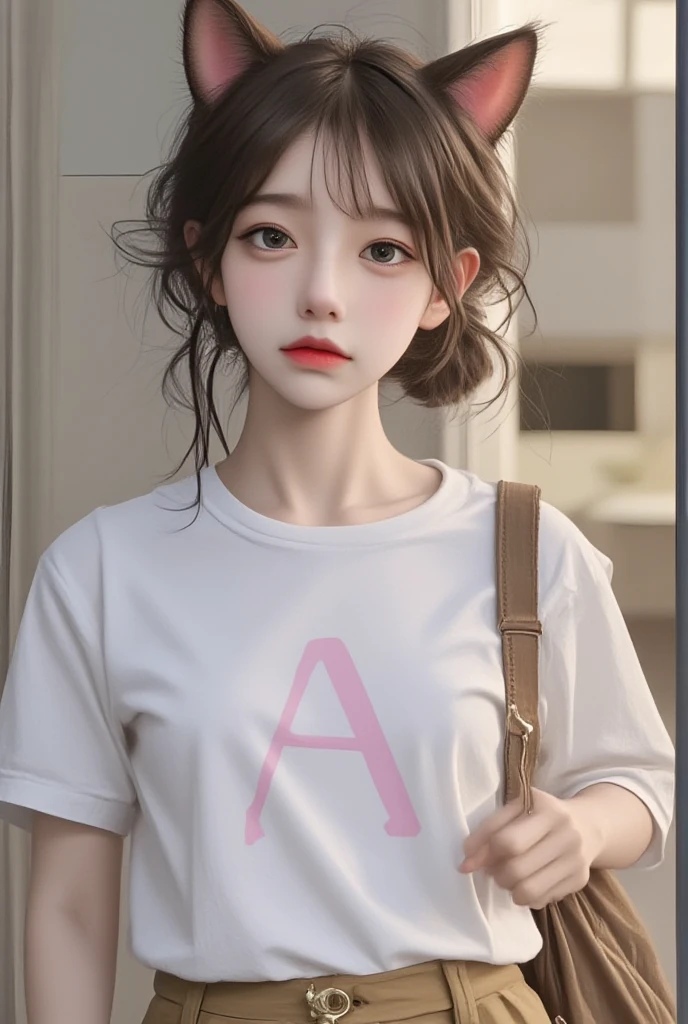 ((sfw: 1.4)), ((detailed face, professional photography)), ((sfw, hair band, t-shirt, ruffled skirt, 1 Girl)), Ultra High Resolution, (Realistic: 1.4), RAW Photo, Best Quality, (Photorealistic Stick), Focus, Soft Light, (()), ((Japanese)), (( (young face))), (surface), (depth of field), masterpiece, (realistic), woman, bangs, ((1 girl))
