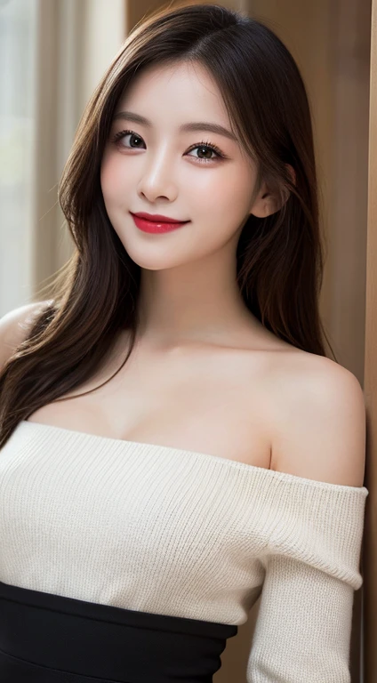 Young woman, 1 person, My hair is not very long., outdoor, Seaside background, smile, brown hair, nude, Saw teardrop-shaped breasts ,Raise your arms and tie your hair., Chakkarae ,big breasts, brown eyes, black hair, Lie on your side, Enter wrist profit, best quality, realistic,(Very detailed face:1.2), (very detailed eyes:1.2), beautiful, Film texture, small pellets,Highly detailed, Fine texture