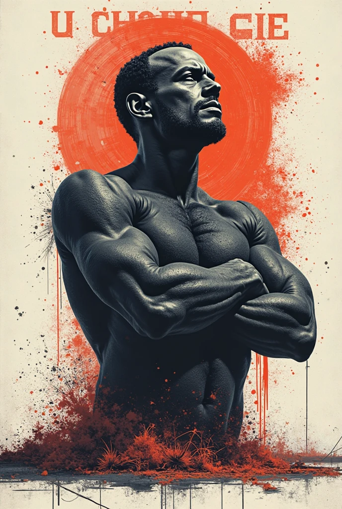 Body building logo poster