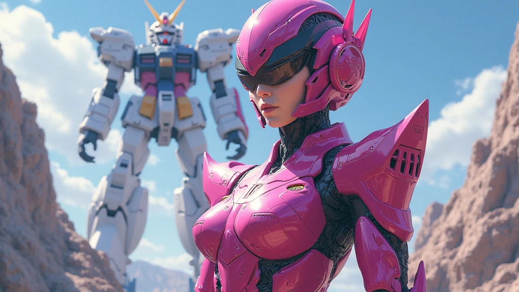 Anime Kissmaster Arcee and her human companion strike cute poses
