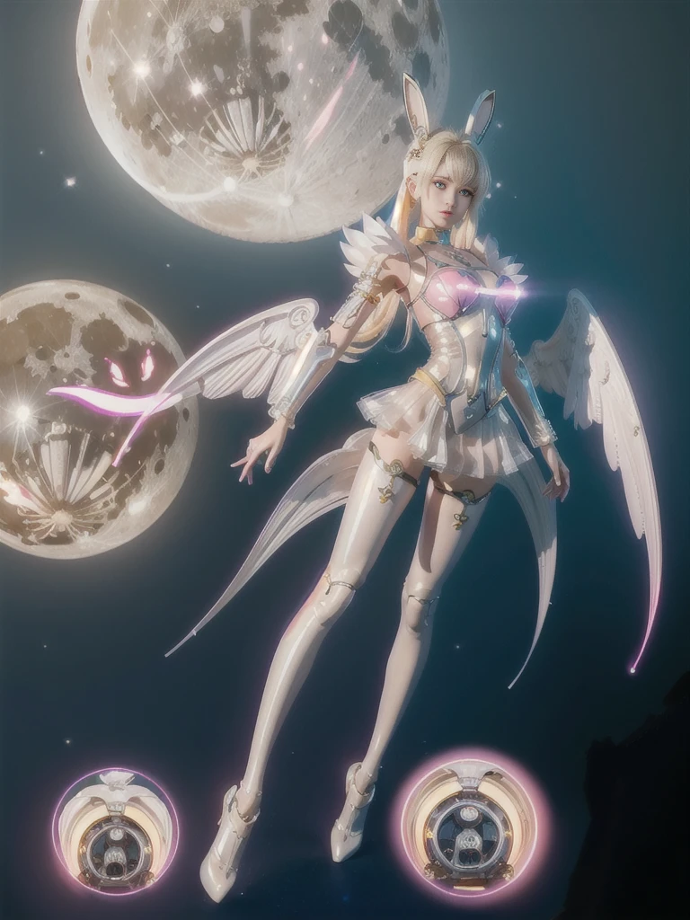 UHD,16k,HDR,ULTRA SHARP,MASTERPIECE,A sensual alien insectoid girl performing a mesmerizing dance on a floating platform in zero gravity. Her body, covered in a smooth, opalescent exoskeleton that reflects multiple colors, moves with fluid grace. She has six slender limbs that extend elegantly, creating a hypnotic pattern as she twirls. Her large, luminescent eyes and long, delicate antennae sway with her movements, adding to her enchanting presence. Her wings, shaped like those of a dragonfly, shimmer with rainbow hues, casting a magical light around her as she dances.,wonder beauty, ohwx style,
