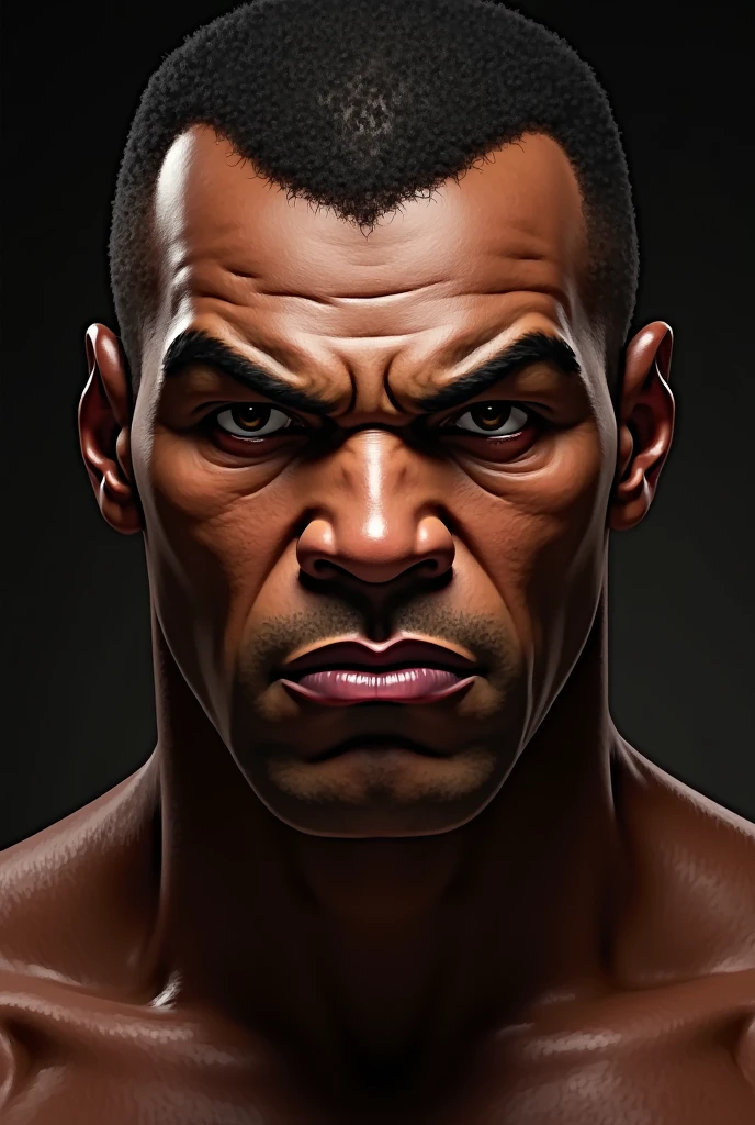 My dark-skinned man, light eyes, thick eyebrows, thick eyelids and muscles