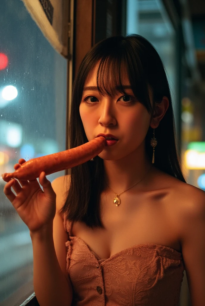 Busty girl licking penis-shaped ice cream Angry In public places