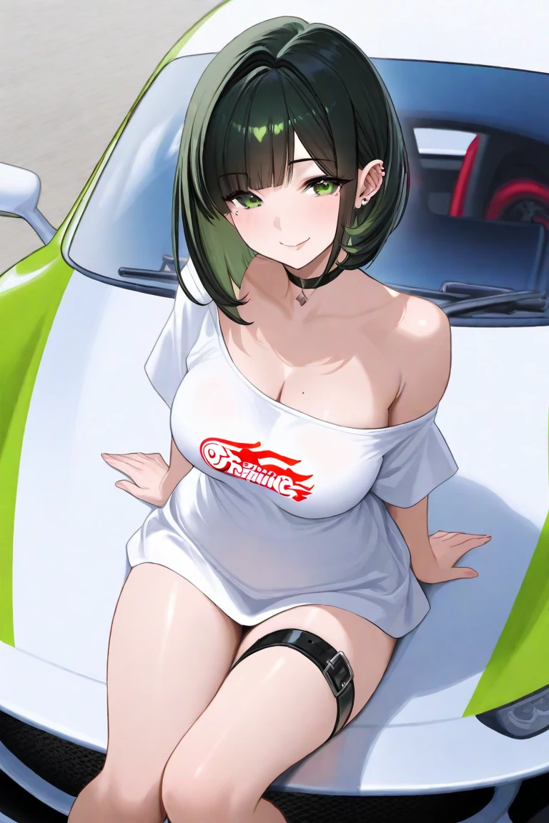 Highest quality,masterpiece,motor Show,smile,Completely naked,Nipples,Dark hair color,pubic hair,Photo shoot subject