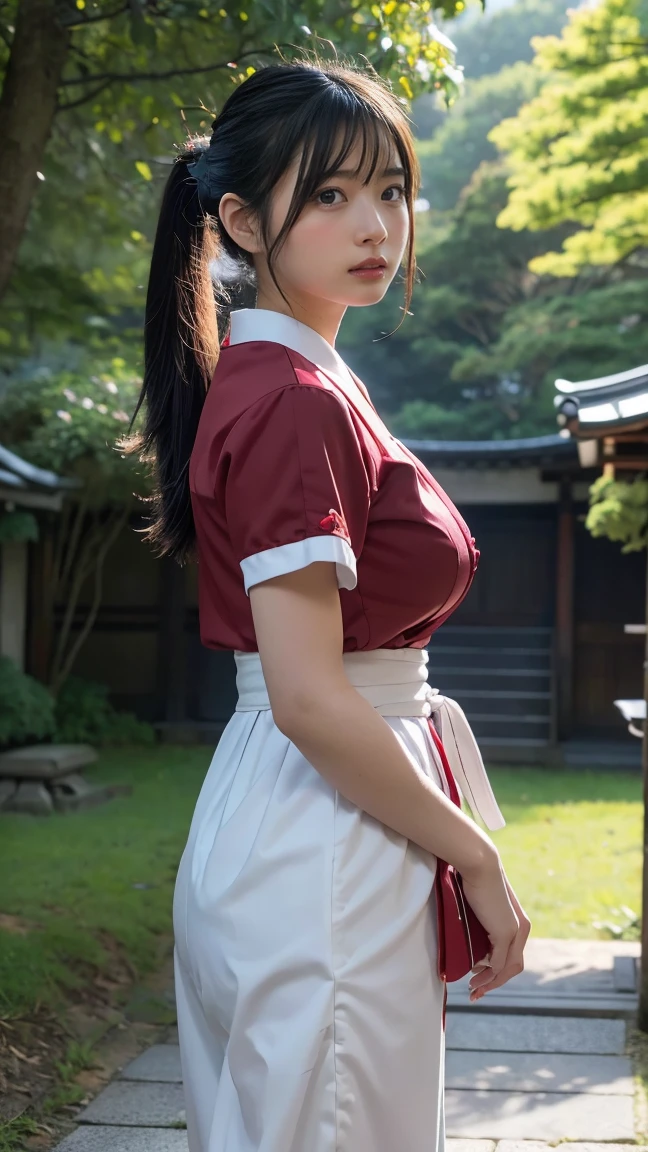 hair、 pubick hair、 (Beautiful pubic area of a woman)、 (Crisp female pubic area)、 (Cracks in the pubic area of a woman)、 (barechested)、 Nipple GA、 A white shirt that is very sheer、 A very transparent red hakama、 Pull up a sheer skirt、 (Super cute loli girl in a big class at a naked shrine)、 The areol、 Being at the shrine、 Angle from below、 fully body photo、 (Highly detailed photos of CG Unity 8K)、 (S-class girls are naked priestesses、Very cute in every detail)、 (Photo Real)、 ((One Little Lolita S Class Girl))、 ((top-quality))、 ultra-detailliert、 masterpiece、 (roundly eyes)、 breasts are slightly larger,、 viewer、 Woman with a gentle atmosphere、 Very beautiful straight hair、 Bright photo、 Fresh ultra-real person、 20yr old