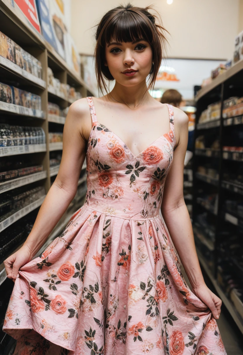 Hyper Detailed, Candid, Photo Realistic, Luminism, Realism, Fun Seductive MILF Mom brunette, Sexy short colorful Mini Sundress and cleavage, Shopping at Store, UHD, Best Quality, Masterpiece, HDR Color, Realism-Style Setting | Photorealism | Natural Lighting | Post-Processing in Cinematic HDR style | Intricate Decorations | 8K Resolution Image | Complex Composition | Realistic Lifelike Figures | Sony A7 III ZEISS lens