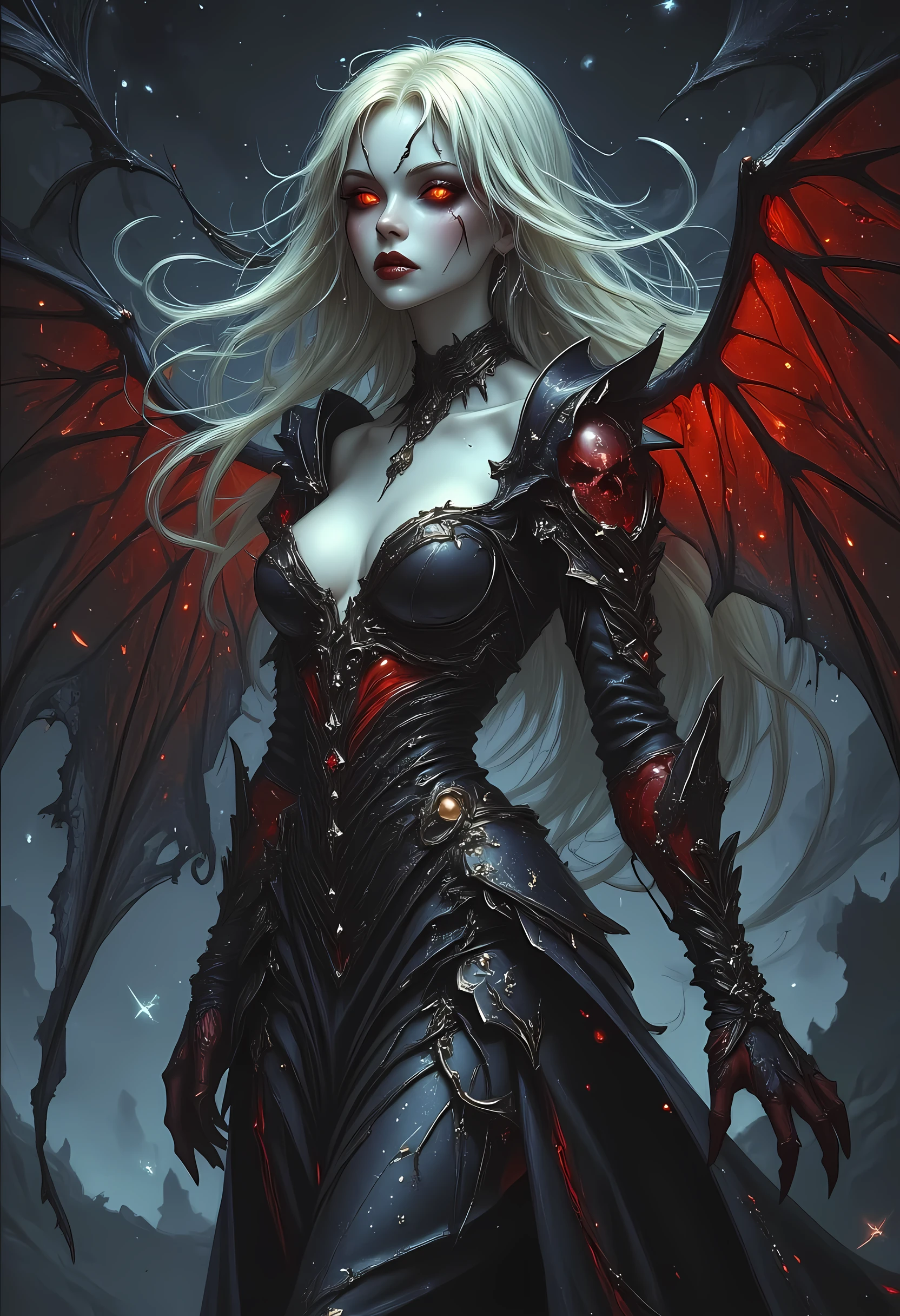 arafed woman in a black outfit with horns and a dragon, succubus | medieval, dark fantasy style art, in style of dark fantasy art, dark fantasy art, beautiful succubus, gothic fantasy art, female vampire warrior, dark elf, dark fantasy style, dark fantasy digital art, beautiful dark elf countess, beautiful elegant demon queen, fantasy dark art
