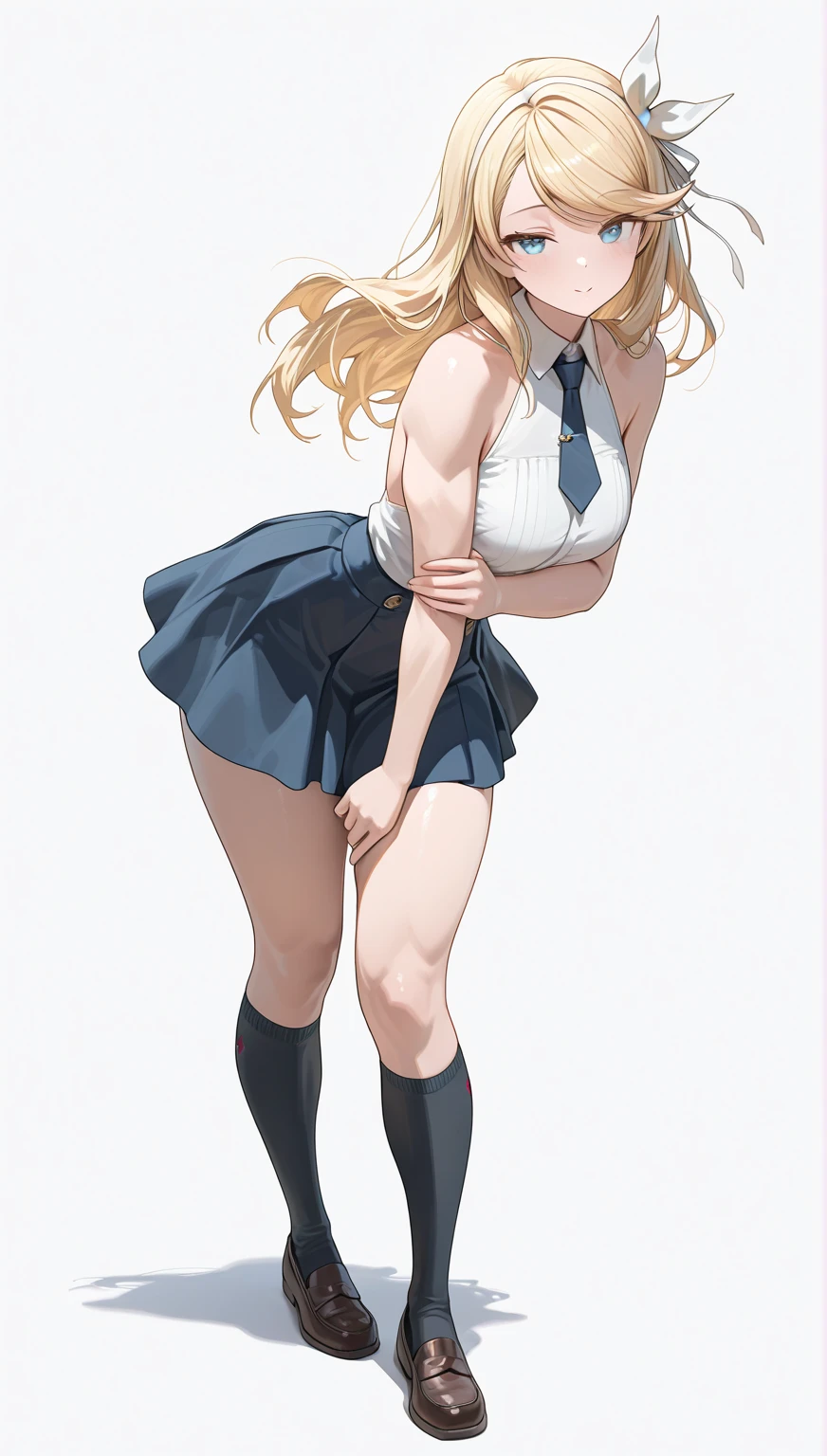 Photorealistic, just like image but real girl, club girl doing a standing split, (((black hair)(long black wavy hair with bangs, black bangs hair))), black pantyhose with cotton gusset at the crotch, slutty waitress uniform with a gold name tag, 20 yrs old, black sheer gloss pantyhose, cute bubble butt in pantyhose out to the side, (((light brown pantyhose with cotton panel crotch))), one leg is straight up hyper extended, holding leg up with one arm, hand grabbing ankle of leg that is up, girl face is beautiful and looking right at the camera, photorealistic, shiny realistic dark pantyhose