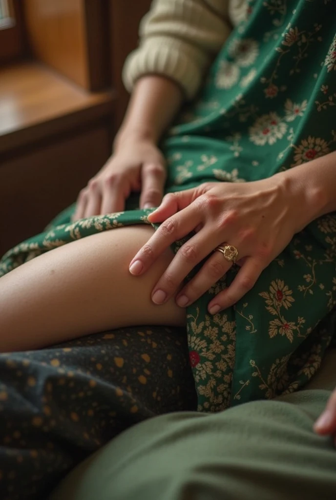 Girl standing in long kameez without pajama pant. 