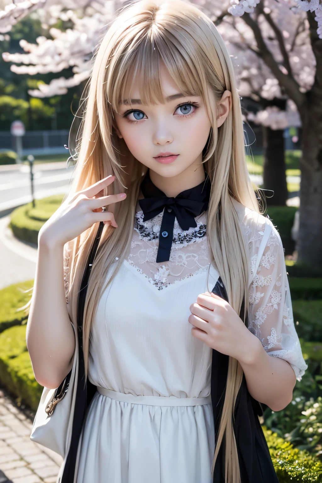 (upper body) , masterpiece , top quality , very detailed , 1 person, (contrasting eyes) , standing , blouse, skirt , bangs , room , indoor