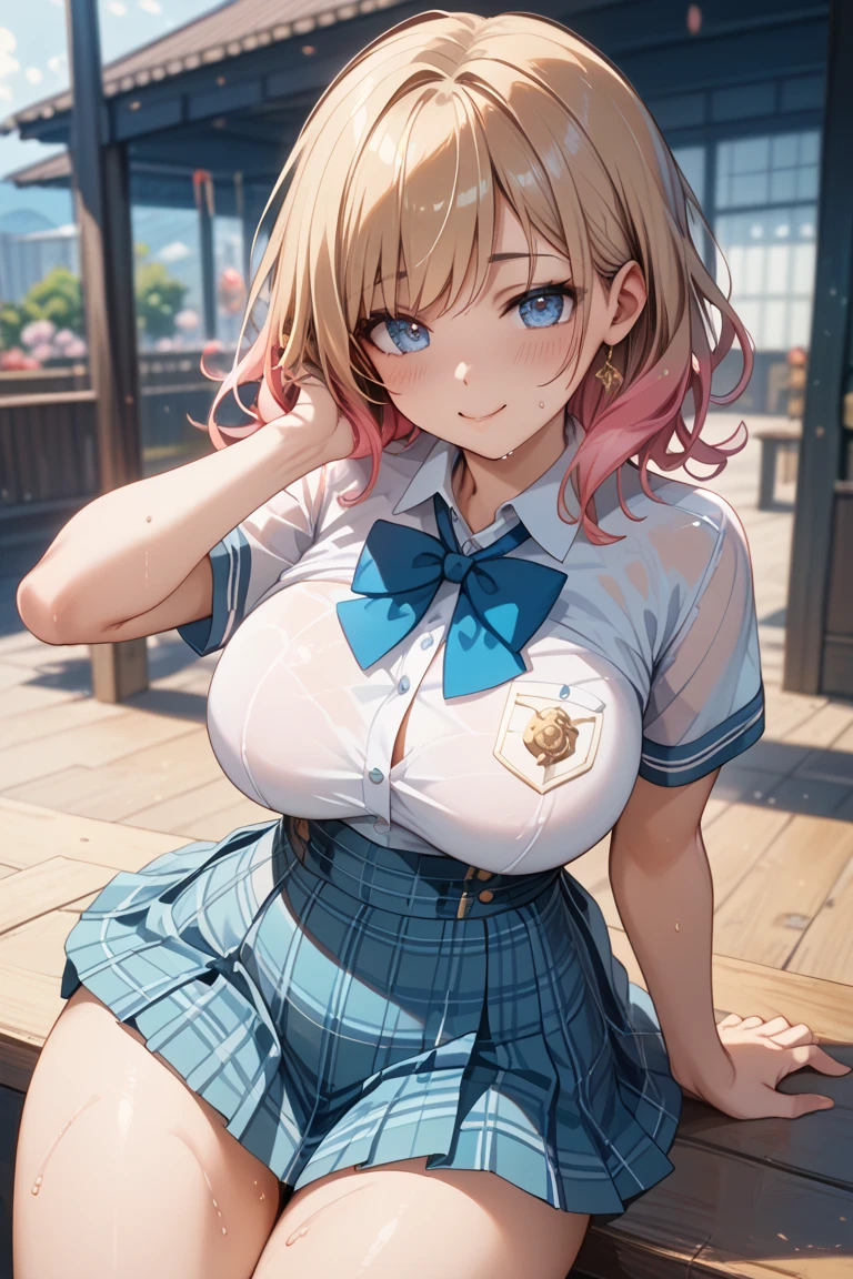 very cute, Great face and eyes、美しい素敵なsmile), (Highly detailed beautiful face), Bright and shiny lips, (school uniform, Pleated skirt:1.3), (最high quality:1.4), (超high quality), (Super detailed), (Surreal, Photorealistic:1.37), Real skin texture, Intricate details, Highly detailed CG synthesis 8k wallpaper, RAW Photos, Professional photography, Cinema Lighting, Expose, Big Breasts, 1 girl, alone, smile, Looking at the audience, masterpiece, 最high quality:1.4,high quality, ,(In 8K,,最high quality,Ultra-high resolution output images,),(Intricate details,),(Set the picture mode to Ultra HD),Detailed clothing features,Detailed hair features,Detailed facial features,blush, Hot face, In the classroom, Sit on a chair, , Sailor suit, bra lift, Nipples, spread legs, spread pussy, ,nsfw,(ecstasy:1.3) ,(slut:1.2),(vulgarity:1.3),(fucked silly:1.1),(steam:1.1),(wet:0.8),(trembling:0.8),(tears:0.7) ,(drooling:0.6),(sweat:0.8),open mouth, touch pussy, pussy juice, masturbation