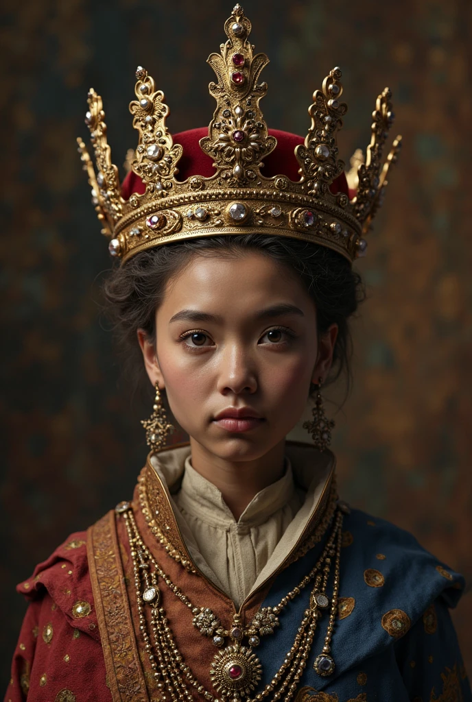 IU1, Serious expression, Model shooting style, (Highly detailed CG Unity 8k wallpaper), Full body photos of the most beautiful works of art in the world, Medieval Armor, Professional, majestic oil painting by Ed Blinky, Atey Gailan, Studio Ghibli, Jeremy Mann, Greg Manchess, Antonio Moro, Trending on Art Station, Trending on CGSociety, Complex, Attention to detail, Sharp focus, dramatic, Photorealistic paintings by Midjourney and Greg Rutkowski, Beautify your face,