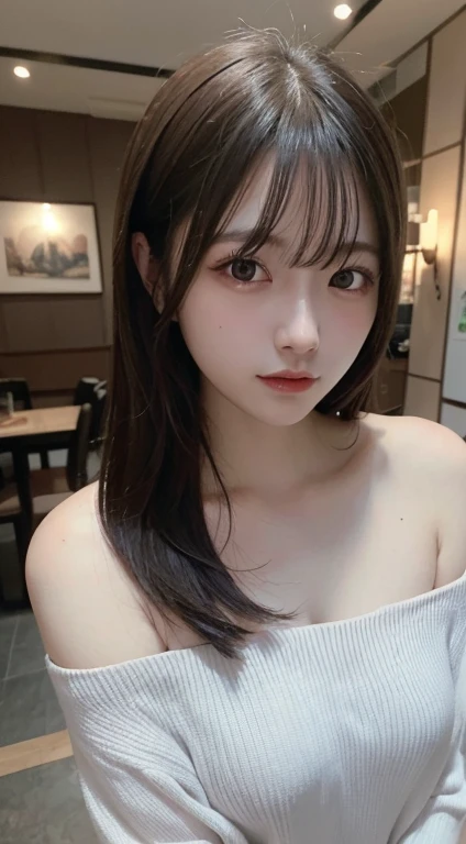 blush,Long white hair,(8k, RAW Photos, Highest quality, The pieces fly:1.2), (reality, Realistic:1.4), (非常に詳細な8k壁紙), Sharp focus, Depth of written border, Cinema Lighting, Soft Light, Detailed beauty eyes,Asymmetrical bangs, Glowing Skin, Highly detailed skin ,High resolution, Attention to detail, Detailed hairstyle, Detailed beauty face, Hyper Real, Perfect limbs, Perfect Anatomy ,1 Japanese girl,Famous Japanese Idols, Perfect female body,A shy smile,Long eyelashes,double eyelid,Look straight here,Off the shoulder,(Gothic Punk Lolita Fashion),,Street,Stand up straight and face me,The whole body becomes visible,,look straight at me,,Small breasts