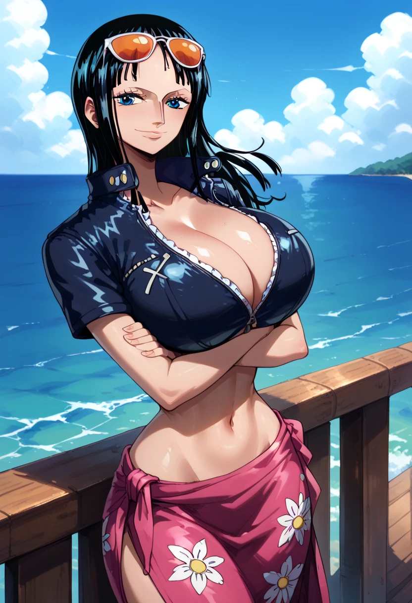 master part, menina anime, sozinho , Nico Robin, Anime de One Piece, terno azul,