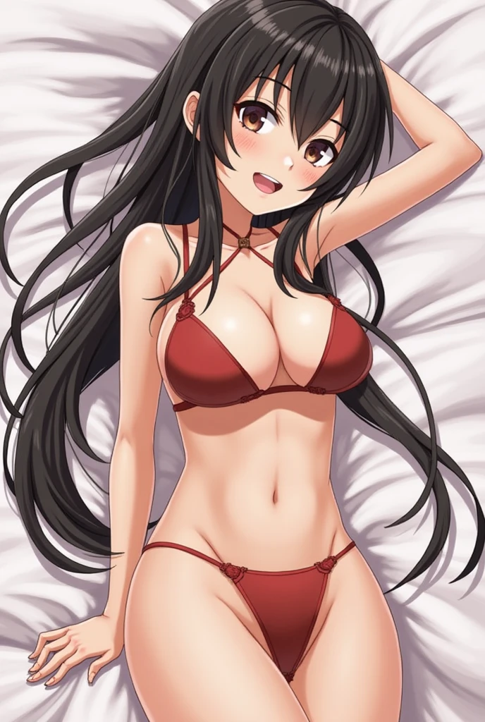 [[One person, Daiichi Ruby, \(umamusume\), umamusume]], Beautiful attention to detail, Close one eye, ((indoor, office, living room), ), Curvy, thin, Small breasts, Flat Chest (Thigh-high socks), (Cleavage) , (Sexy pose), (Seductive pose), (belly button), (indoor, office, living room), (Close-up shot), Dynamic Angle, Highest quality, Very detailed, masterpiece, Ultra-high resolution, 8k, Nipples, Slender body, Narrow waist, (Horse tail), (panties), (bra), (In underwear), (Flashy underwear), (Camel Toe), (lingerie), Black Hair,Long Hair, (large red ribbon on back of head), Hairstyle in vertical rolls