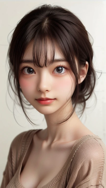 ((sfw: 1.4)), ((detailed face, professional photography)), ((sfw, (from front) , bed room , indoor, 1 Girl)), Ultra High Resolution, (Realistic: 1.4), RAW Photo, Best Quality, (Photorealistic Stick), Focus, Soft Light, (()), ((Japanese)), (( (young face))), (surface), (depth of field), masterpiece, (realistic), woman, bangs, ((1 girl))