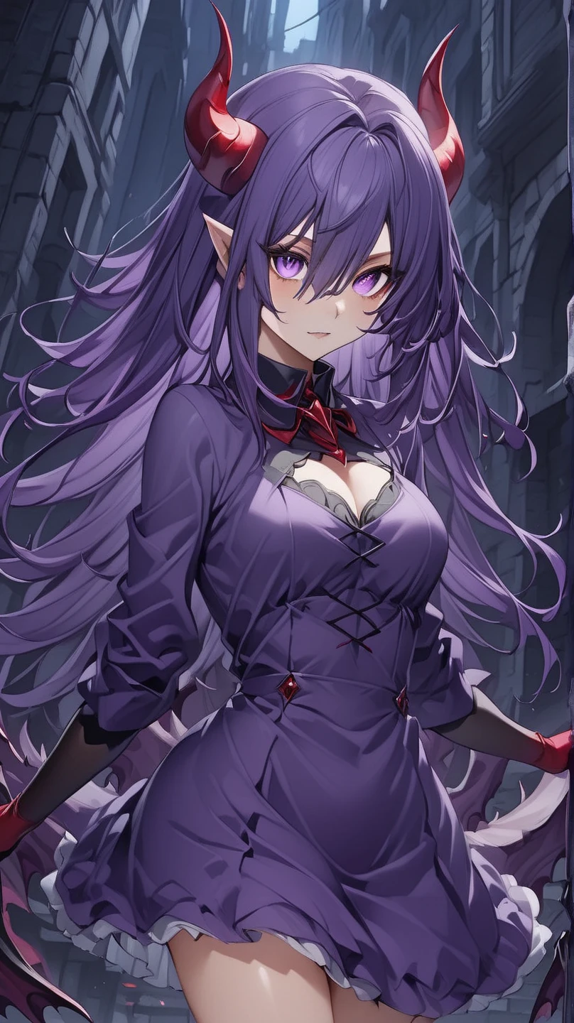 <lora:ShadeCorruption:0.9> ShadeMC, shademon, shadow, multiple eyes, evil smile, monster, symbiote, glowing eyes, long nails, black sclera, <lora:Fern:1> FernFrieren, very long hair, purple eyes, (purple pupils),, ultra detailed, masterpiece, best quality, aesthetic, detailed,