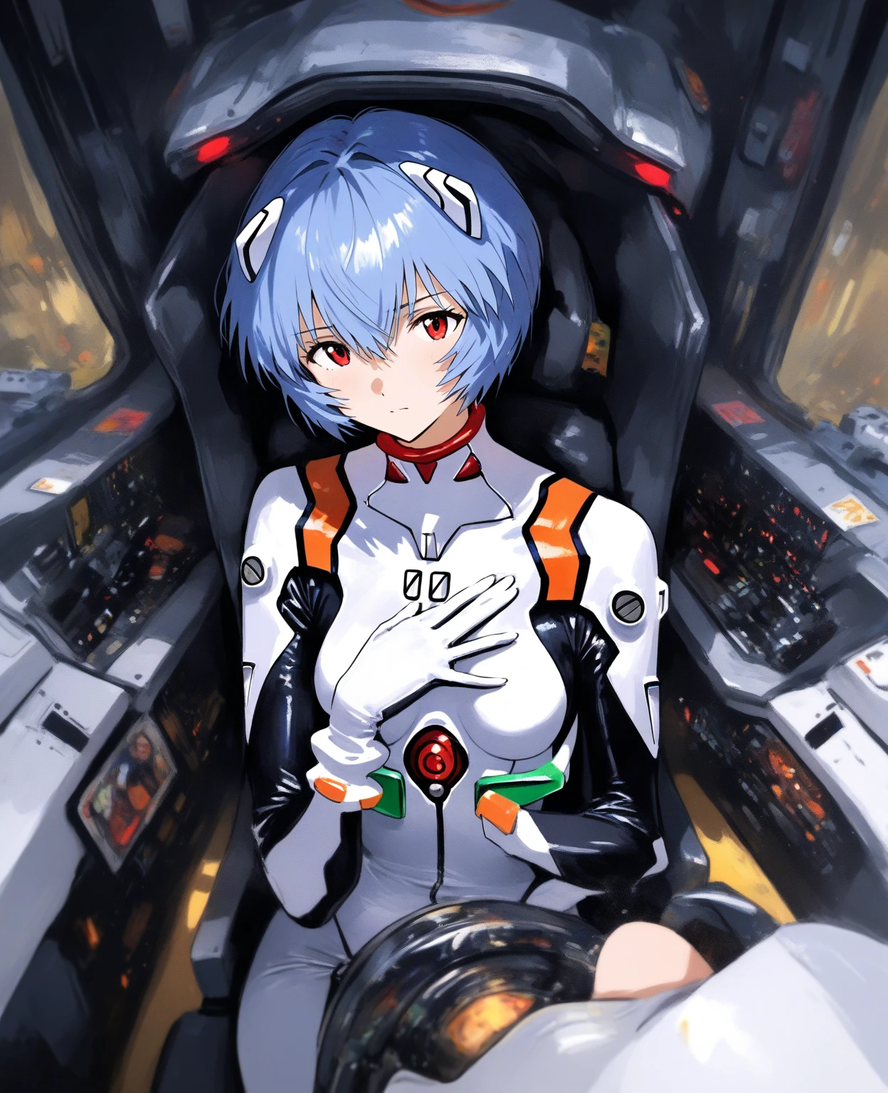 ((Highest quality, 8k wallpaper)),(masterpiece, Highest quality),Very detailed,High resolution,(Official Art:1.3),(((Anime screenshots,Black outline))),One girl,alone, Break mer1,(Rei Ayanami {Neon Genesis Evangelion,}1.2),masterpiece, best quality, outdoor, 1girl, Solo,red eyes,short hair,blue hair, (White plug suit:1.4), skin tight,(Tired look, A look of regret, Struggled, Half-closed eyes, fear, humiliation, Frightened, anxiety:1.3),(((Covered in sweat, Mass sweat, Sweating profusely,steam:1.7))), (lying on side, Look Up:1.8), (Dirty Costume with mud,gym storeroom:1.5)(((sweat,Sweatdrop,flying Sweatdrops, sweating profusely,wet,wet clothes,wet hair,messy hair))),
