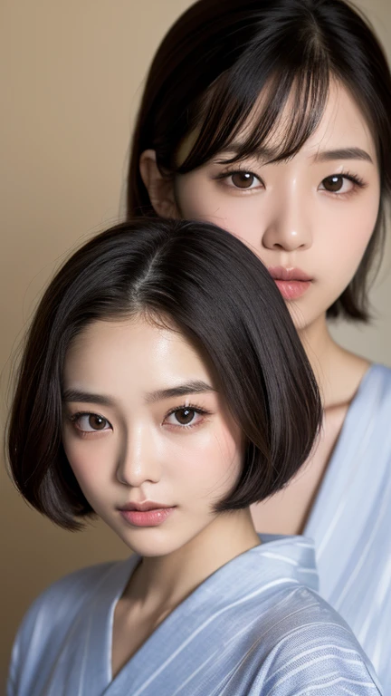 8K, masterpiece, One girl,Bob Hairstyles,Photographed in front of a white wall、Photographed in natural light、Navy Suit、Top view、super Detailed face, Beautiful Eyes,(Highly realistic photos, High resolution, Detailed face, Beautiful Eyes)、Japanese women, 28 years old, A variety of expressions, alone:1, Various Hair Styles, Only one person in the photo、Photographed in natural light、Don&#39;t look at the camera、profile、Black hair color、Idol&#39;s face、Digital SLR、Sophisticated,、Less exposure