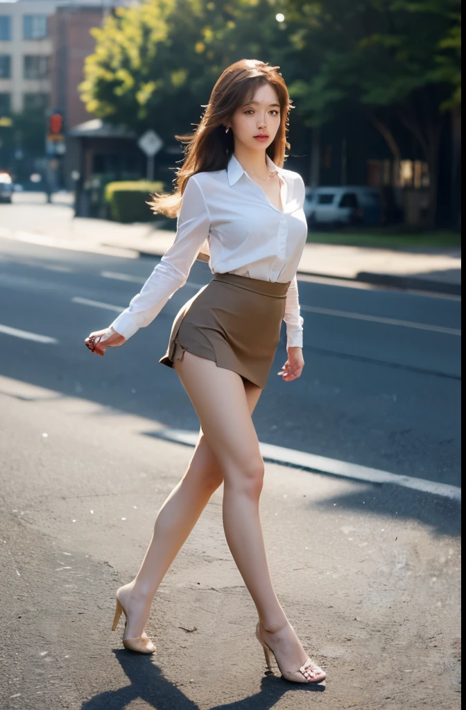 ((real person)),((photorealistic)), ((RAW photo)),((real human face)), real human, 8K, Japanese, beautiful thin legs, longer below the knee than above the knee, black hair,