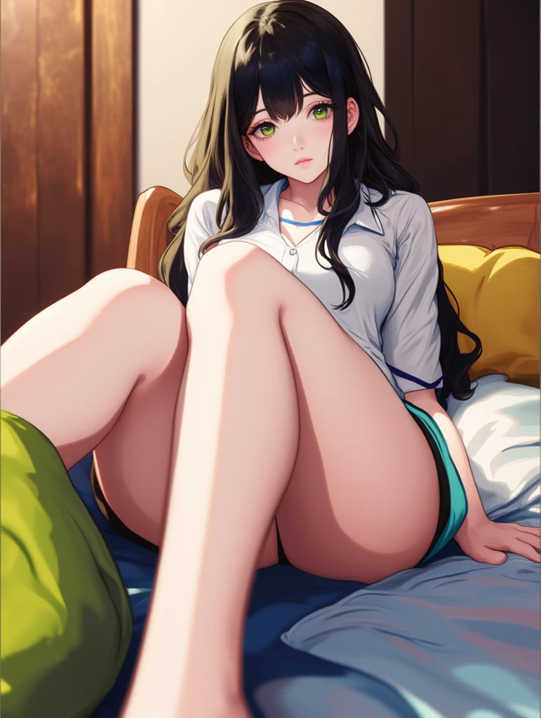 A woman masturbating