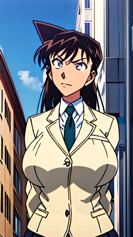 (masterpiece, high quality:1.2), intricate detailed,
MiyukiHara, teacher, 1girl, cowboy shot
looking at viewer, determined, teeth,
brown hair, long hair, ponytail, brown eyes,
white jacket, (blue short dress:1.1), belt,
large breasts, thighs,
room, indoors, window,
<lora:MiyukiHara:0.9>