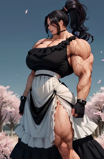 Beautiful female Nezuko massively muscular