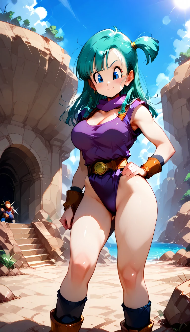 (Showing the whole body of MILF and Goblin), ((masterpiece)),(((Highest quality))),Anatomically correct, A beautiful, curvy Brazilian mature woman, 170cm tall, Masculine, cool, Female Jay, chastity, 40 years old, Purple Hair, short hair, jagged hairstyle, Beautiful, delicate, long, green eyes, (((Cheerful smile:1.3))), (Laugh with your mouth wide open:1.5), 赤くthick唇, (glamorous,Chubby,thick,Curvy,Saggy breasts, Huge Ass, Big thighs), (Clothes are tight), (T-Shirts:1.2), (Long trousers:1.2), (A mature woman seeing her husband off alongside an older goblin who is shorter than her:1.5), (A mature woman looks straight ahead and waves her hand as she sees her husband off:1.5), At the front door, Standing with the door open