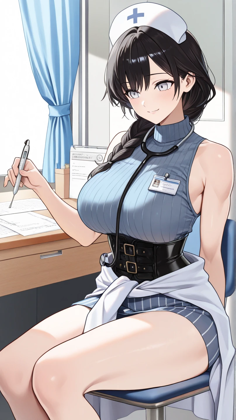 nurse uniform,hospital, latex nurse suit,nurses,busty,elbow gloves,labcoat,silverhair woman,blue eyes , gigantic boobs ,medical instruments,asian nurse,two nurses,speculum,examination room,oversize boobs, ,big ass ,strap on, lay on table ,legs spreaded,giving birth,gyno chair , dentist,Milf,