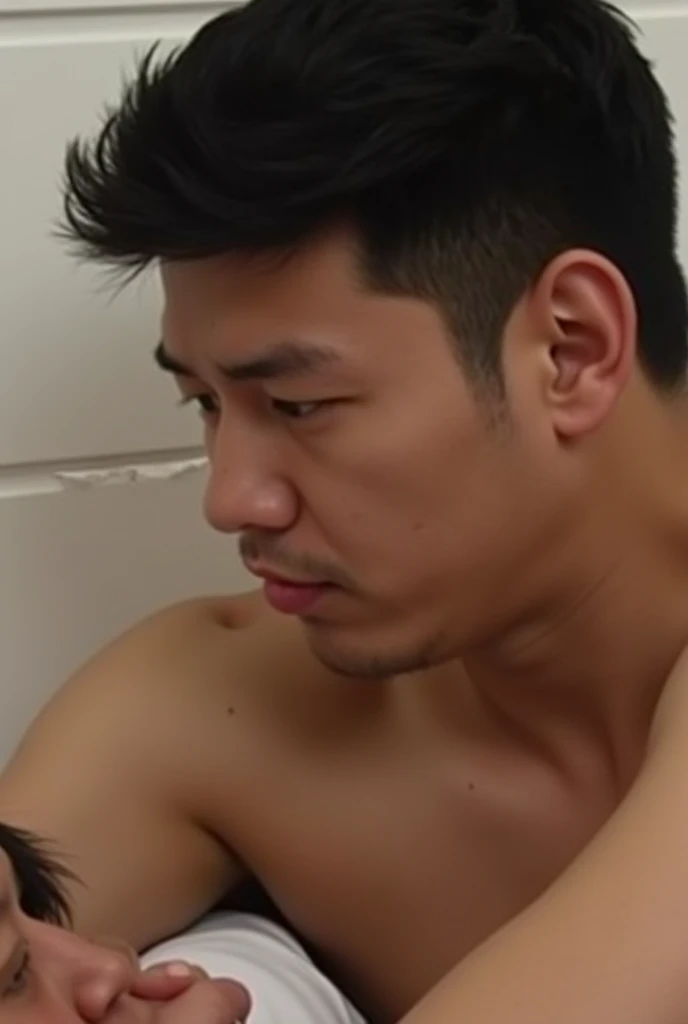 masterpiece, ,(solo:1.1), perfect face, (bright lighting:1.2),detailed eyes, extremely detailed face, perfect lighting,masterpiece, best quality, ((handsome man)), looking at viewer, homo, nude, penis, focus, pov, oral, ora sex ,fellatio, (pov crotch), ((deepthroat)) , (only male) , (monster cock ) , blowjob , choking ,penis ,bodybuilder, ((puffy nipples)),cum in mouth, cum on face, throat fuck, gagging,((tears)),lewd , kinky, (handsome man) , ((sexy slutty whore)), (cum overflow face), (erotic) , ((crying)) , ((suffocating)) , ((face flushed)) , ((red eyes), ((kpop idol)) , ((monster cock)) , ((cum on face)) , ((slimy face)) , ((sticky semen)) , drooling , saliva , 16k resolution , ultra-high clarity , hyperrealism, uhd , cum facial , top view , blowjob ,, wet , wet face , kpop idol, cum on hair , kneeling