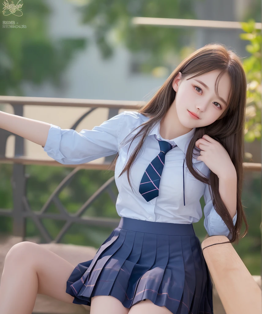 (1young girls), (extremely detailed beautiful face), Amazing face and eyes, (Best Quality:1.4), (Ultra-detailed), (extremely detailed CG unified 8k wallpaper), Highly detailed, High-definition raw color photos, Professional Photography, Realistic portrait, Amazing face and eyes, Pink eyes, (High School Uniform, Pleated mini-skirt:1.3), (High school uniform with wide open chest:1.5), Mini skirt, Brown hair, Model, (((Bokeh))), depth of fields, School, crass room, (Squatting:1.2), (:1.2), (View from below:1.2),