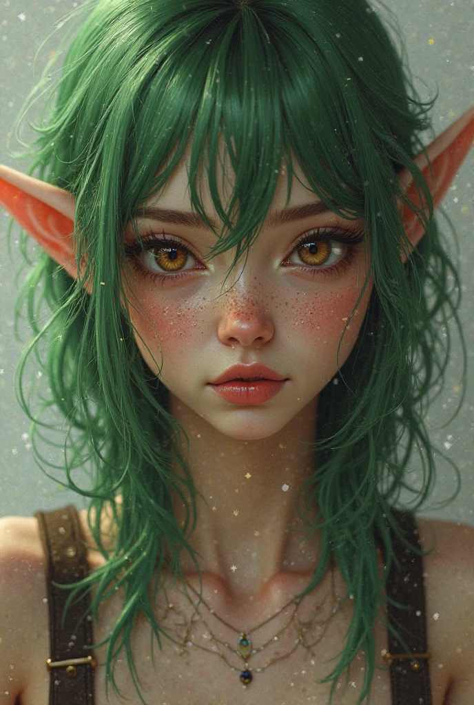 masterpiece, best quality, young, elf adventurer, closed eyes, (stick out tongue), blushing, sweaty, (ultra-detailed body), cinematic, volumetric lighting, soft lighting, mystical, magical, fantasy, looking at viewer, (from front), (extreme close-up shot:1.2),