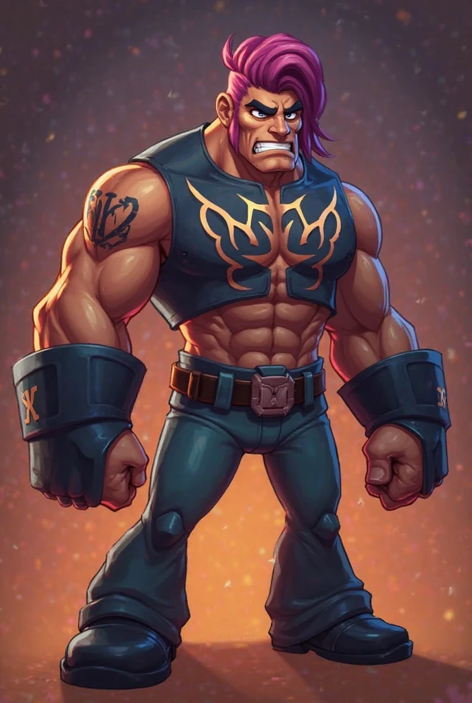 Create an image of a character that is a mix of Fortnite's Guff and X-Men's Beast