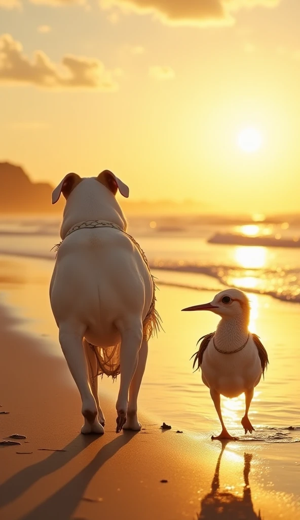 NSFW (nude) (Melissa Benoist medium breasts, strip of pubic hair) full, body, penis in mouth, giving a blowjob to a (white pitbull dog with dog penis), fully body, on a deserted beach