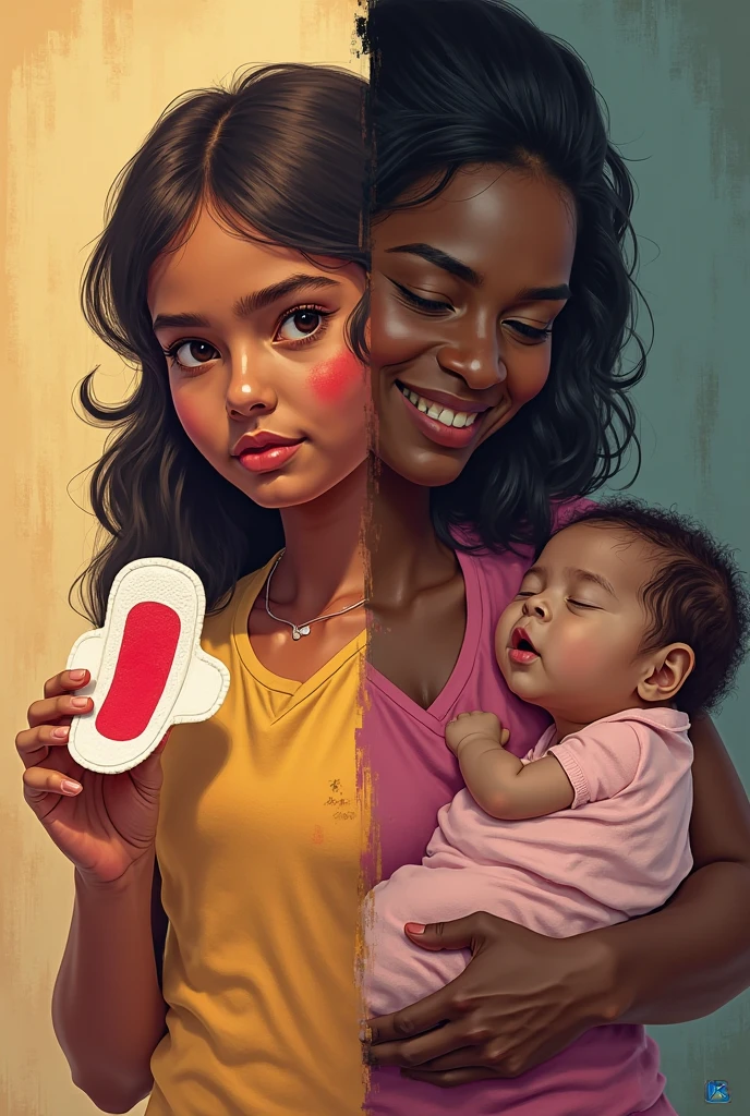 Create a graffiti about early pregnancy, drug prevention and the fight against HIV combined 