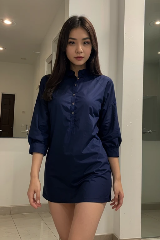 (8k、RAW Photos、Highest quality、masterpiece:1.2)、(Realistic、Realistic)、1 Girl、((lingerie:1.2、Thin legs、whole body、View from the front、smile、Looking into the camera))、cute