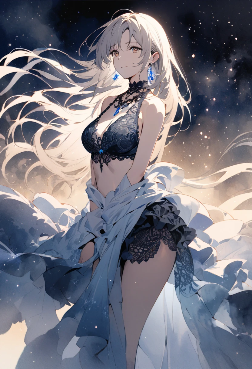 (seaside photo:1.1, in blue marine:1.5), Masterpiece, best quality, (very detailed CG unity 8k wallpaper), (best quality), High definition RAW color art, Animation,sculptures, (black Marble Skin), (((Ultra detailed elegant))), Magical atmosphere, Detailed skin, Texture,(Intricately detailed, Fine detail, ultra-detail art), depth of fields, bokeh, Silky Touch, Hyper Detail, beautiful eyes, Elegant Face, (standing, view from below), sparkle background, enormous breast:1.3, (silver hair), pure white, muscle, embarrassing red face, wide open udder, shorthair, t-shirt