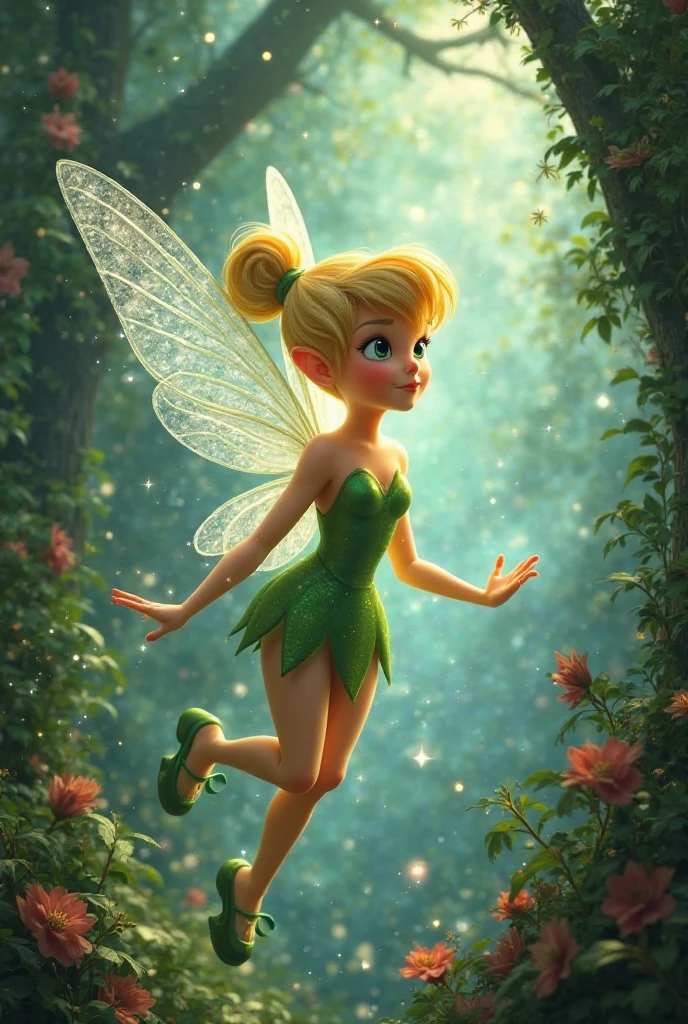 ((best quality)), ((masterpiece)) Tinker Bell opens her mouth wide showing you her uvula and super thick slimy and very meaty white Tongue with a sensual expression on her face (photorealistic human tongue)