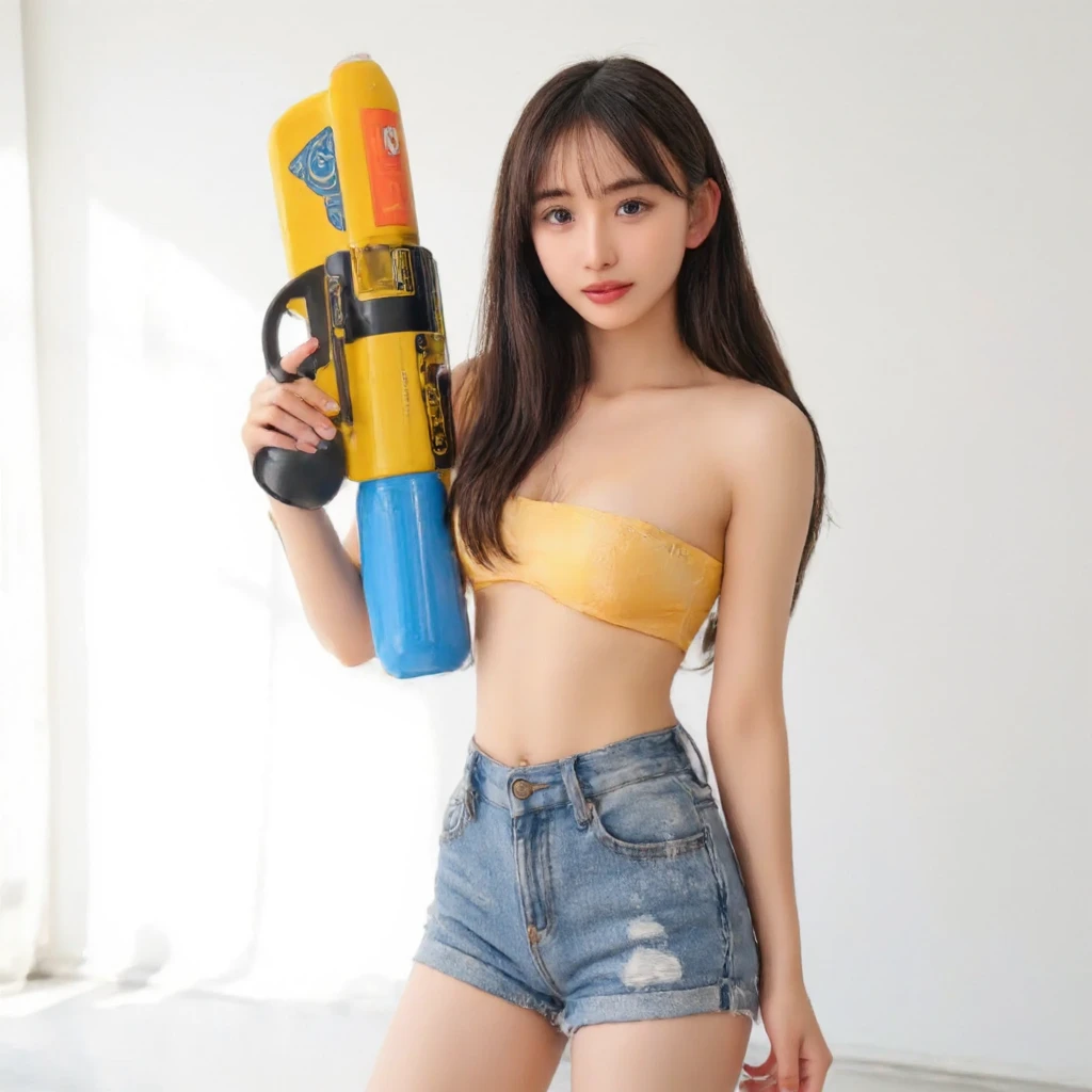 score_9, score_8_up, score_7_up, BREAK,
a woman in a bikini holding a baseball bat, a picture, by Yang J, tumblr, young adorable korean face, professional sports style, reluvy5213, belly button showing, absolutely outstanding image, attire: bikini, blue bikini, attractive and good looking, sling bikini