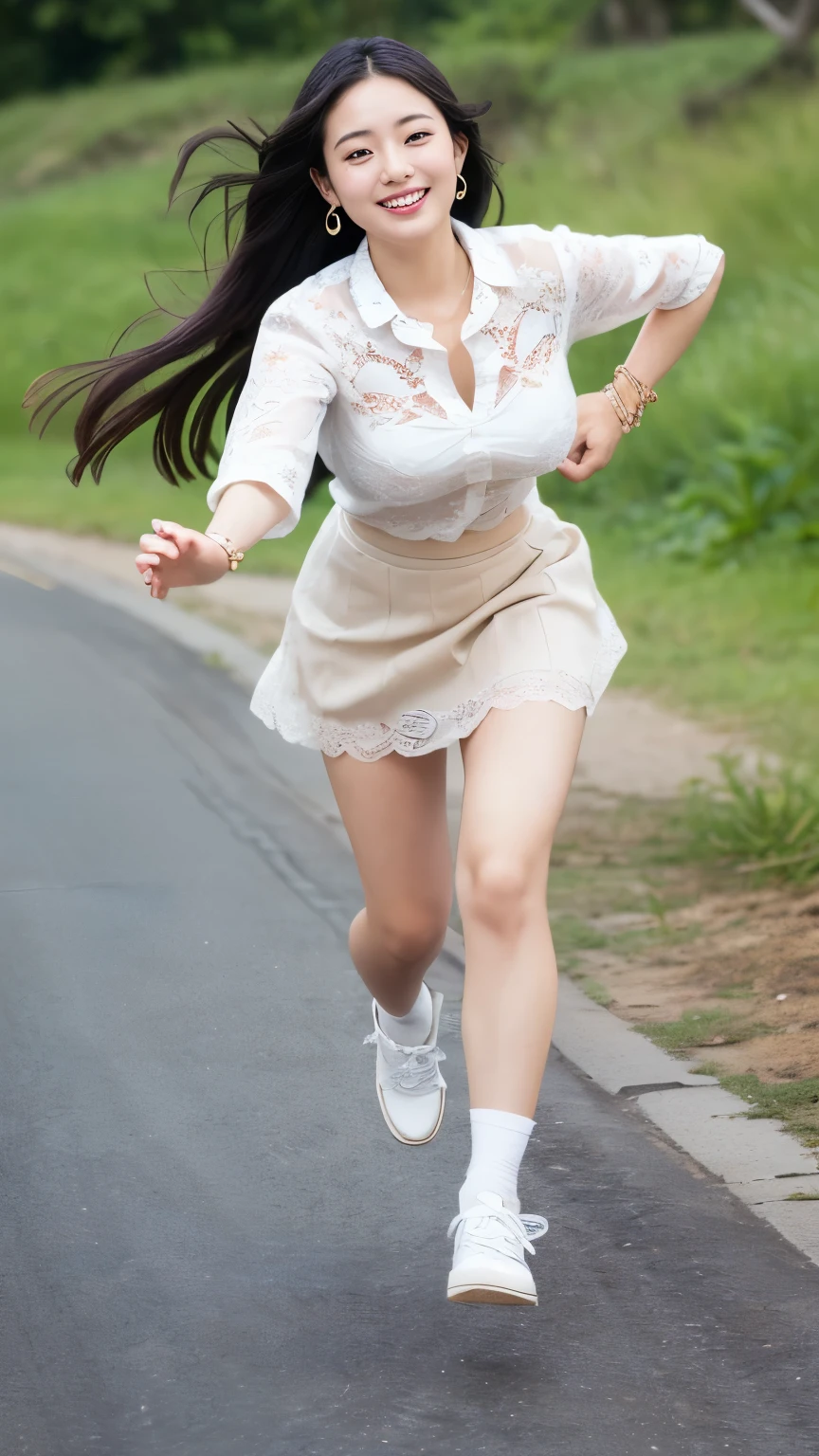 ((Explosive upskirt)), ((Plain white panties)), ((windy)), (shy, Blush, surprised):1.4, Very detailed skin, Masterpiece:1.4, Realistic photos, raw photos, 8k resolution, Ultra HD, perfect style, symmetrical eyes, close to the viewer, (Anatomically correct), ((seductive body)), (Good wind upskirt), (blown by the wind:1.5), ((road)), (cowboy shoot:1.4), (perfect hand, inch details):1.5