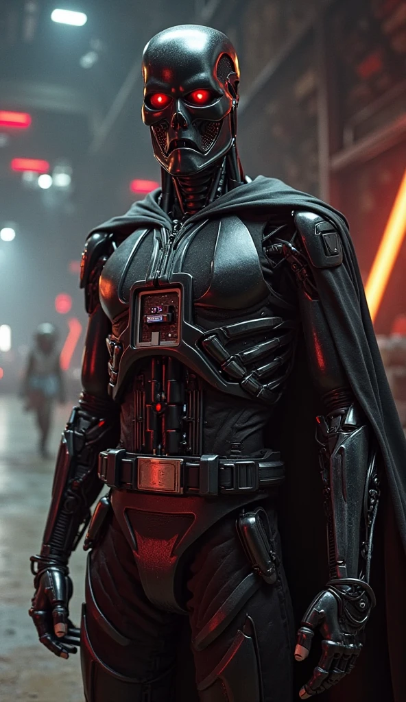 (best quality, masterpiece, beautiful and aesthetic:1.2, colorful, dynamic angle) 1boy, darth malgus, angry, yellow eyes, respirator mask, carbon fibre armor, cape, upper body, (high contrast, official art, extreme detailed, highest detailed) <lora:darthmalgus:0.8>