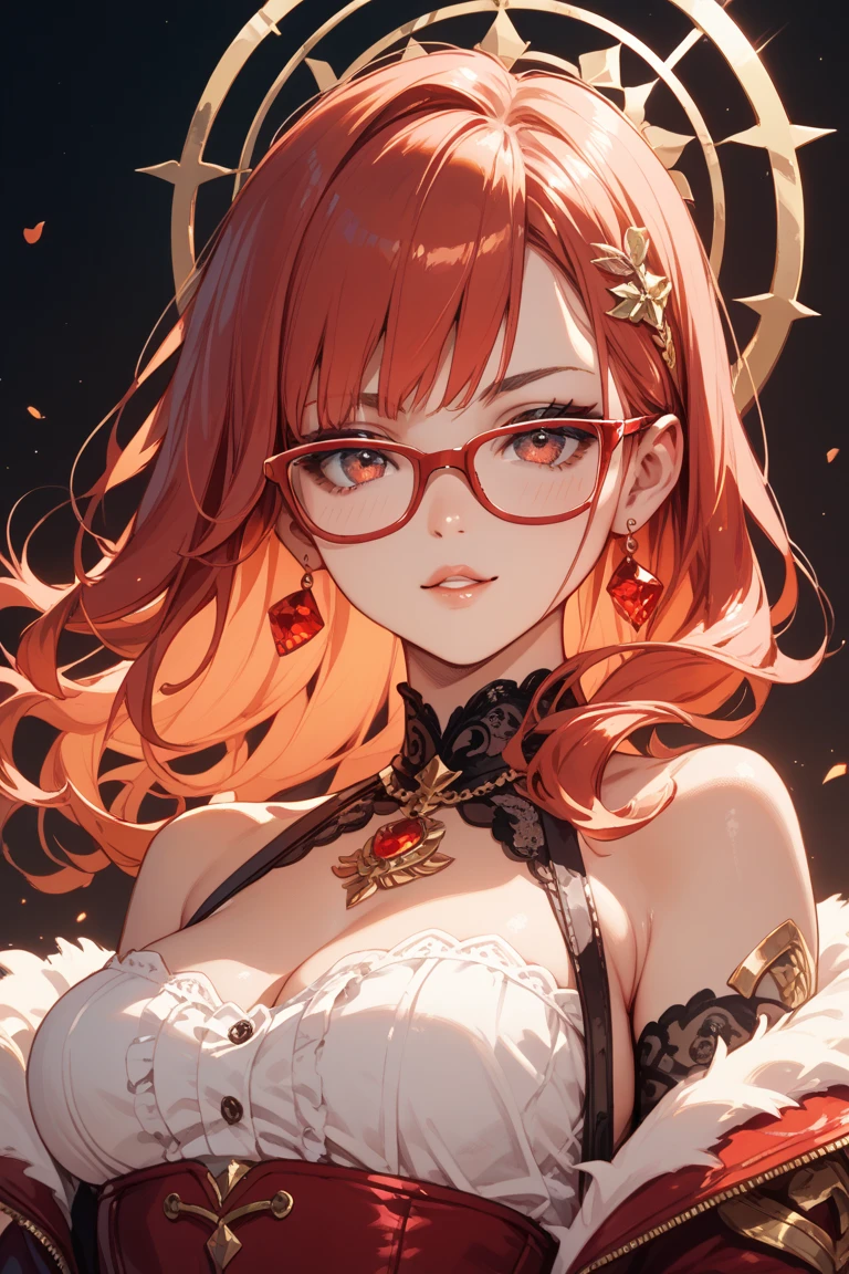 1girl, solo, <lora:Mirai:0.5>, kuriyama_mirai, glasses, red-framed_eyewear, short_hair, (extremely detailed), detailed hair, best resolution, best quality, ((medium breasts)), best resolution, best quality, (Masterpiece), extremely detailed face, Original Character, perfect lighting, best colors, colorful, beautiful, fine detail, ultra high resolution, Natural Volumetric Lighting And Best Shadows, Deep Depth Of Field, (Highest Quality, Amazing Details:1.4)