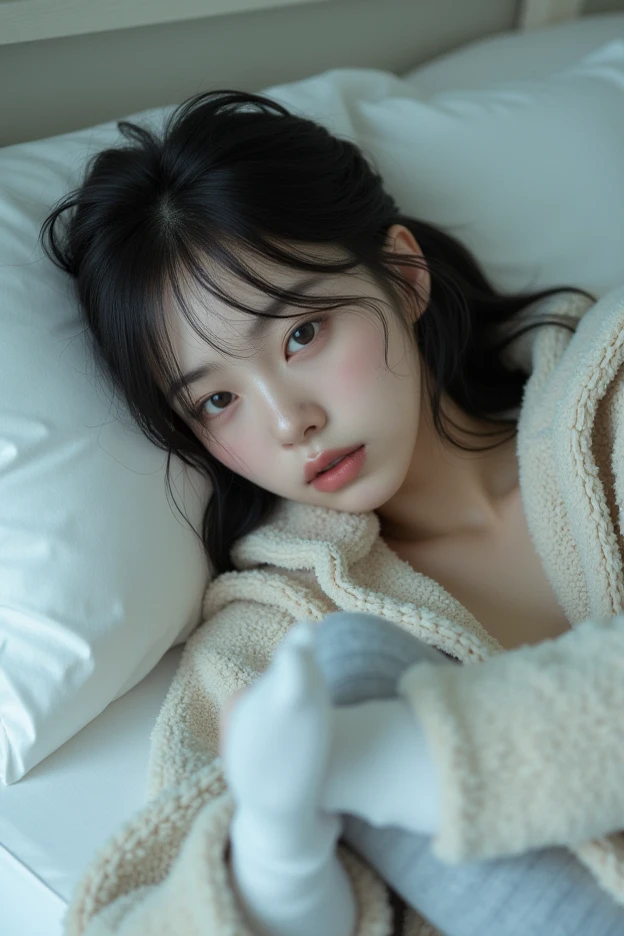 ( Masterpiece, Highest quality, best quality,8k,17 year old girl,very detailed,raw photos:1.5),(realistic:1.4), (Straight black hair:1.5), (movie light), PerfectNwsjMajic, , Surrealism, UHD, correct, Superb details, textured skin, Highly detailed, best quality, Dynamic angle, white skin,[beautiful blue eyes], high nose,[Flat chest:big breasts:0.5],(1 girl),(good anatomy:0.5)),(Portrait:1.5),sleeping snow:1.2 Spread your legs at the window and see your genitals and hairy pussy.18+, Low camera angle from below, shooting up to the ceiling., เต้านมbig breastsเต็ม, sexy buttocks big hips, necklace, cute earrings, Japanese style school uniform:1.4, The skirt shakes open.:1.3, high stilettos, In the outdoor flower garden it was snowing., raw photos, in the dark, deep shadow, low voice, cool light,