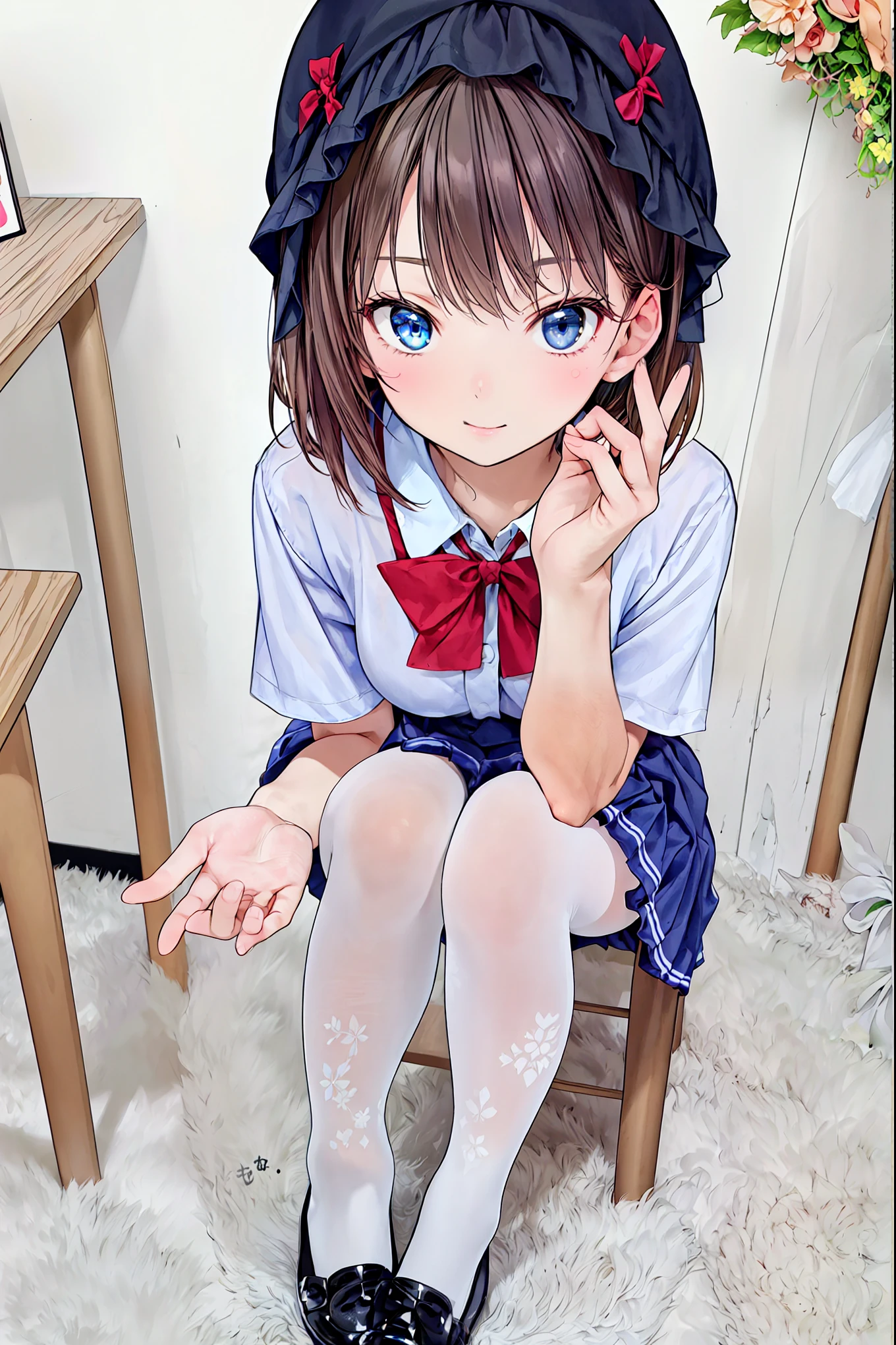 toru asakura, toru asakura, masterpiece、Highest品質、Highest、Ultra-high resolution、Full body portrait、Intricate details、Super delicate illustration、Perfect Anatomy、Correct Anatomy、Perfect proportions、Perfect Face、hand２Book、完璧なhand、Legs are also included２Book、Perfect legs、Perfect Fingers、Tiny Toes、Accurate size and proportions of upper and lower body、、 Mature body type、Long haired high school girl、1 Girl、Head to toe、Esbian all over、Small breasts、Tiny Toes、Tiny Toes、Thin legs、Please lie on your back、M字Spread your legs、Spread your legs、Spread your legs、Between strands、Look forward、Configuration from below、Composition from the front、Panty shot、Sit on the inside of your thighs、膝を曲げてSpread your legs床に座ります、positive、下半身はpositiveに、Thin legs、Thin thighs、Slim toe、白いベッドにLook forward横たわる、Thin legs、Spread your legs a little、大きなhand紙の中で眠っている、Spread your legs、hand slightly raised、Brown haired、Medium Hair、Medium Hairカット、That breathless face&#39;I&#39;I am going to cry、blush、Embarrassed look、looks a little sad、black_Wearing white panties inside stockings、blackの透明Wearing white panties inside stockings、blackいWearing white panties inside stockings、blackのパンストの中に白いWearing pantiesいる、blackいレースのパンストの中に白いWearing pantiesいる、Wearing white panties inside stockings with black lenses、Wearing black light pantyhose and white panties、blackの透けパンストと白のパンティを着用、i Don&#39;t&#39;Don&#39;I don&#39;t have shoes、i Don&#39;t&#39;Don&#39;I don&#39;t have shoes on、blackストッキングの下は純白,_Wearing panties、Her pants are visible through her navy pleated skirt、Pure white bra、underwear、Half-open beige blazer uniform、White blouse uniform open、日Bookの高校生、Bedroom、in house、Daytime、（）、((Esbian all over))、masterpiece、（Highest品質)