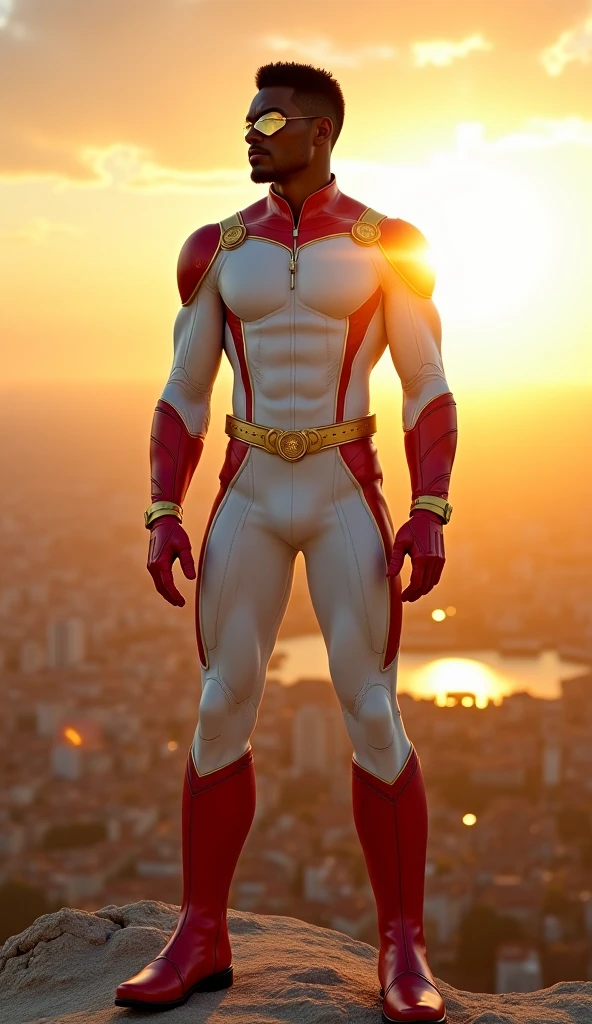 Giant Ultraman sleep at Beach