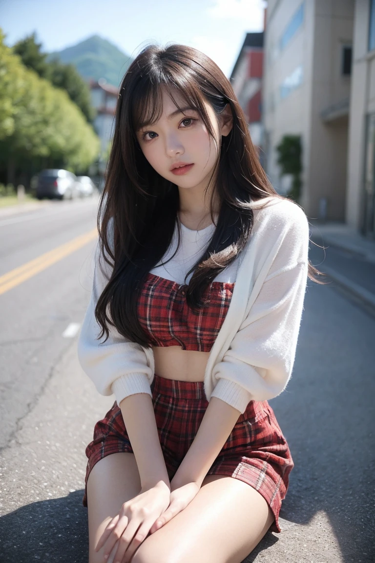 1 woman l、(very beautiful)、(beautiful face:1.5)、(stand:1.4)、(I got shot in the knee.)、(detailed face:1.5)、(detailed eyes:1.2)、(detailed lips:1.2)、(detailed nose:1.2)、(Lift up your skirt and expose your panties.:1.5)、(high school :1.5)、(plaid skirt:1.3)、(white panties:1.5)、(school sweater)、(bare legs)、(brown hair)、(Sidewalk in Shibuya)、(In SFW:1.7)、(night:1.4)
