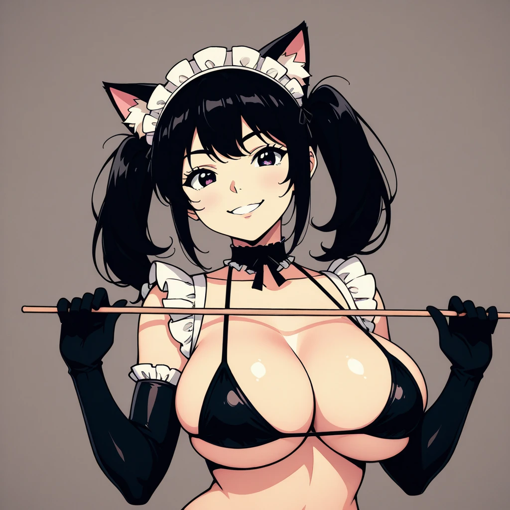 Highest quality、High resolution、Detailed Background、(Beautiful face in every detail:1.4)、Anatomically correct、(Detailed eyes:1.2)、age Girl、Highly detailed face、cute hair color、Braided bob cut、Braided Ponytail、Braided twin tails、(Huge breasts:1.2)、Perfect body line、Accentuate your breasts、Accentuate your cleavage、Cute gestures、Cat ear、Cat Eyes、(cute cat paw pose:1.2)、kitten、
Dresses and skirts with frills and lace、Dark colors such as black and red、Add lace to the sleeves, hem of the skirt, neckline, etc.、Lace gloves and ribbons、Crown-shaped headdress、Cross Accessories、Black lace socks or fishnet tights、
Choose boots with lace or ribbon decorations or thick soles.、(A girl with cat ears and a kitten looking at me with big smiles:1.5)、cute